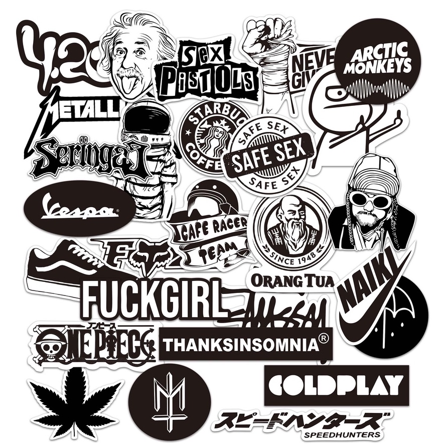 

sticker 27 pcs graftack seringai hp,laptop,helm dll