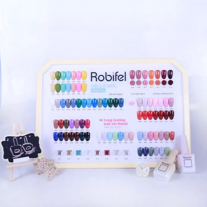 HARGA 1PCS ROBIFEL 84 WARNA NAILS POLISH GEL 15ml