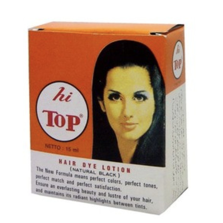CAT PEWARNA RAMBUT HITAM PERMANEN HI TOP (35ml/25ml/15ml)