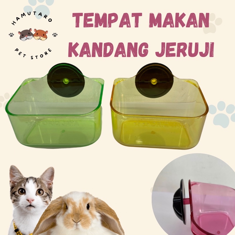 Tempat Makan Kandang Jeruji tempat makan kelinci kucing anjing