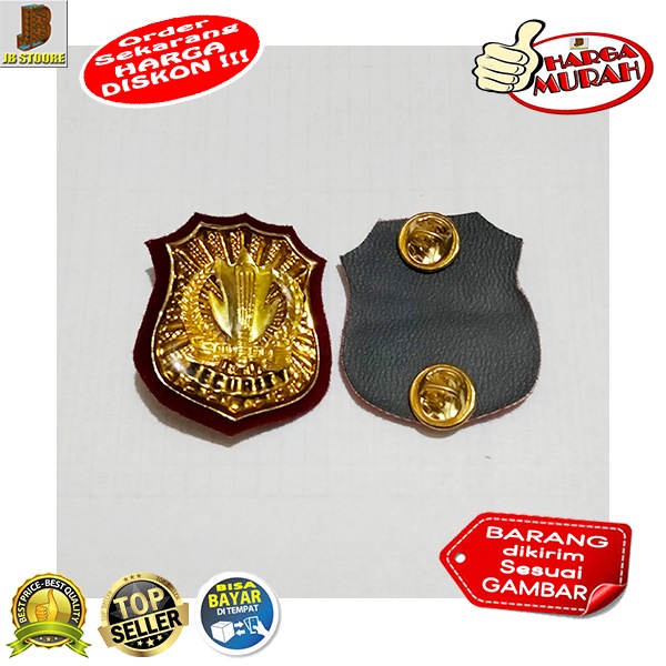 Pin Safari Security Satpam Kuning / Pin Kewenangan Satpam Security / Lencana Satpam Security