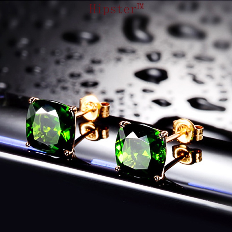 New Hot Sale Fashion Beautiful Square Crystal Simplicity Stud Earrings