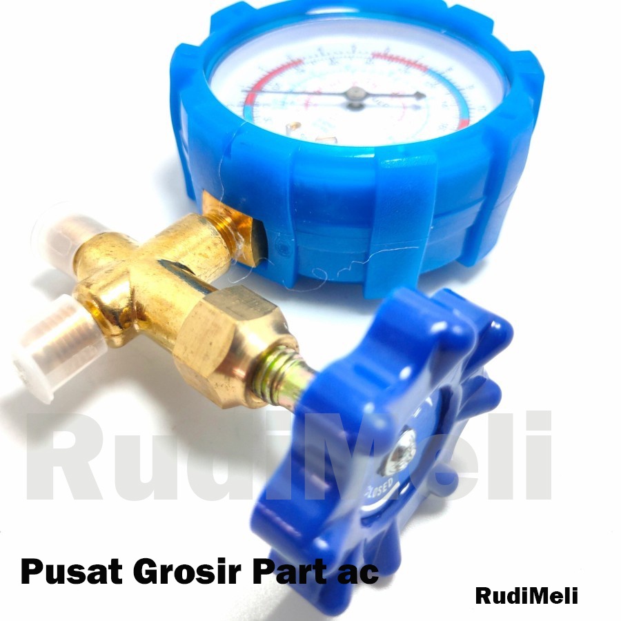 Single Manifold ALAT PENGISIAN Pr3on R22 R134 manipol 220Psi Pressure Gauge Meter Starmec PGS466LA -RUDIMELI