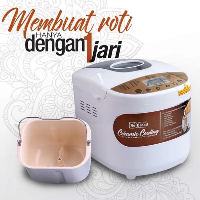 REBREAD Bread Maker RB250C Dengan Lapisan Keramik