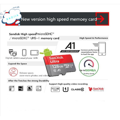 SANDISK Kartu Memori 32GB Micro TF Class 10 dengan Adapter