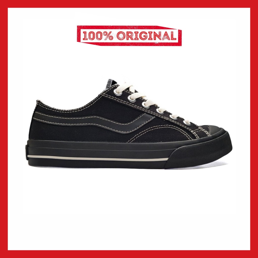 ORIGINAL - Sepatu Brand Lokal Kasual Pria Wanita No Brand Black Oreo Low Not Sneakers Ventela New Public Low Oreo