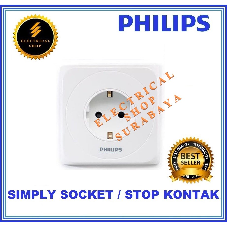 PHILIPS SIMPLY SOCKET IB STOP KONTAK CP ARDE PUTIH (TERSEDIA HARGA GROSIR) INBOW TANAM 2P