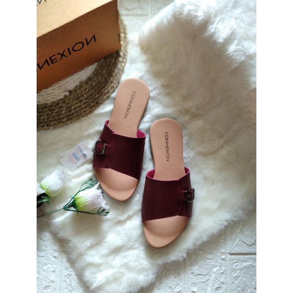 sandal slop flet connex SL.D/wanita terbaru