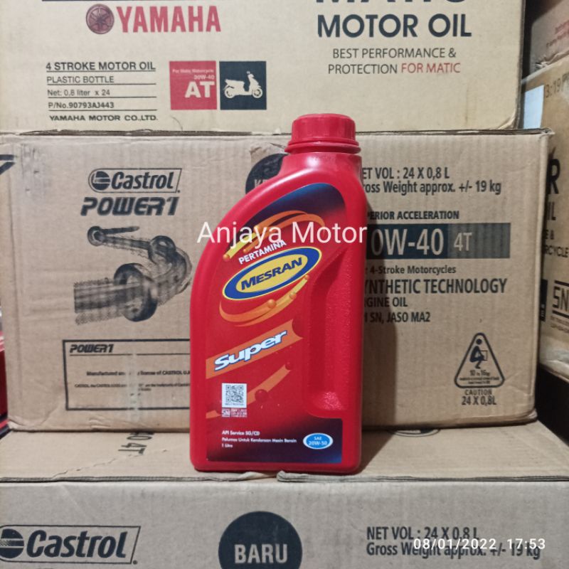 Oli MESRAN SUPER 0.8 - 1L original pertamina