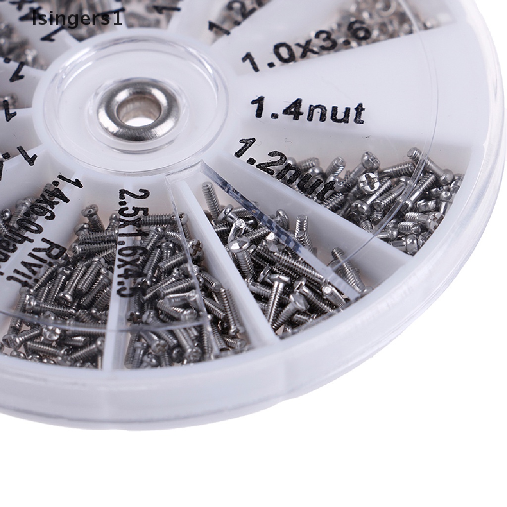 (lsingers1) 1000pcs / Set Sekrup + Mur + Obeng Untuk Reparasi Kacamata