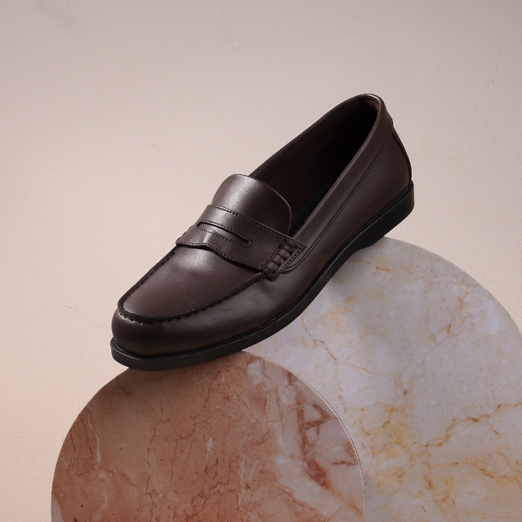 PANTOFEL BROWN ORIGINAL x JACK Sepatu Formal Coklat Tanpa Tali Pria Slop Kerja Kantor Dinas Resmi Guru Slip On Kantoran Pesta Pernikahan Kondangan Nikah Undangan Wedding Selop Kuliah Modern Casual Oxford Semi Kulit Premium Footwear Keren Terbaru Kekinian