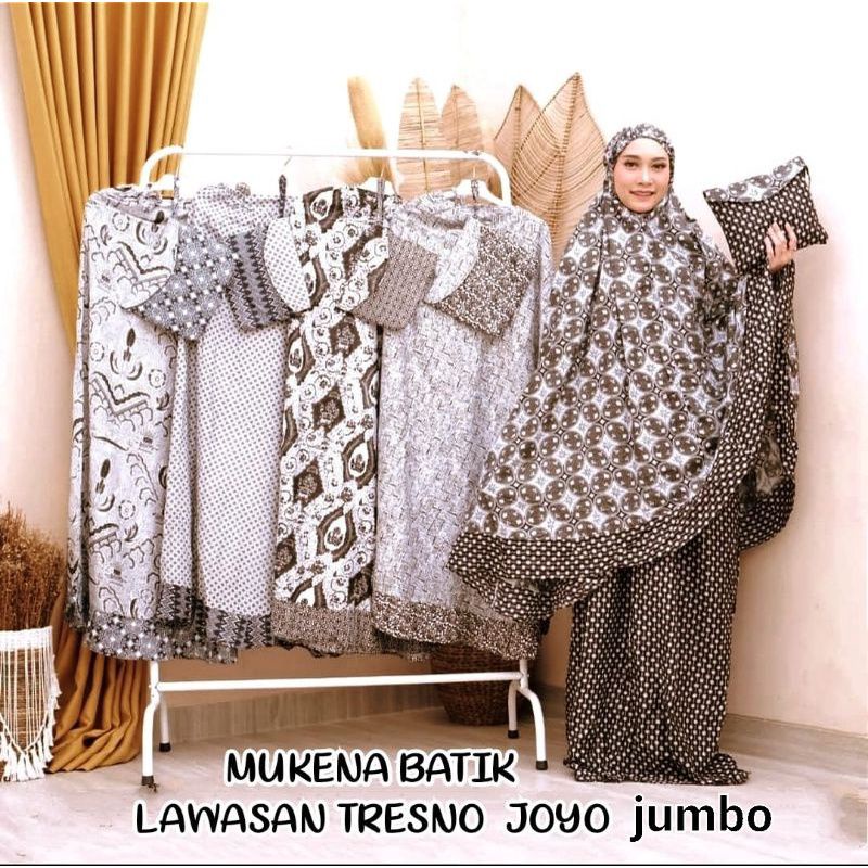 MUKENA BATIK JUMBO MUKENA BATIK LAWASAN TRESNO JOYO JUMBO MUKENA BATIK REMPEL