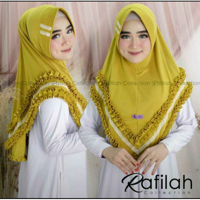 HIJAB  INSTAN RAFILAH REMPEL RENDA TERMURAH & TERLARIS
