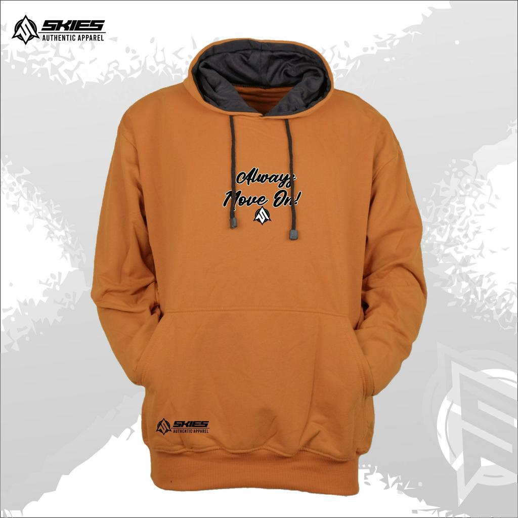 Hoodie Pria Sweater Ori Suiter Brand SKIES Warna Navy Hudie Terbaru 2023 Keren Gaya Distro Switer Cowok Sablon Always Move On Bahan Tebal Cotton Fleece Adventure Dewasa Laki Laki Sweter Hodi Polos Jombo Big size M XXL Cod Bayar Ditempat