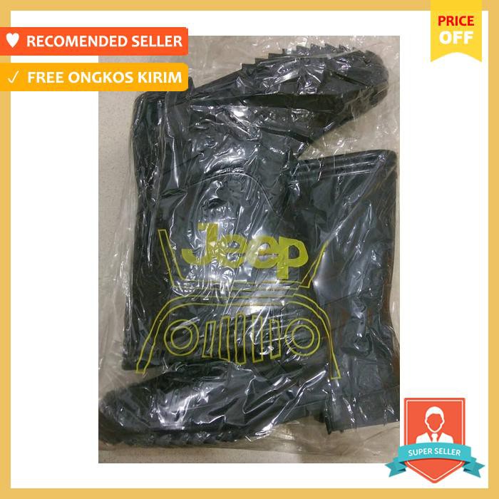 Sepatu Boot Jeep Karet Hitam / Boots Pendek - Sepatu Pria - Boots Pria