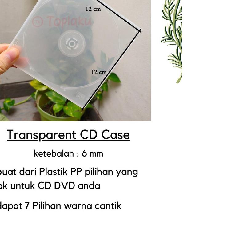 ™ TOPLA Tempat CD DVD 50 Pieces Transparan Bening Tempat Kaset Case CD DVD Mika Kotak TANPA COVER ☪