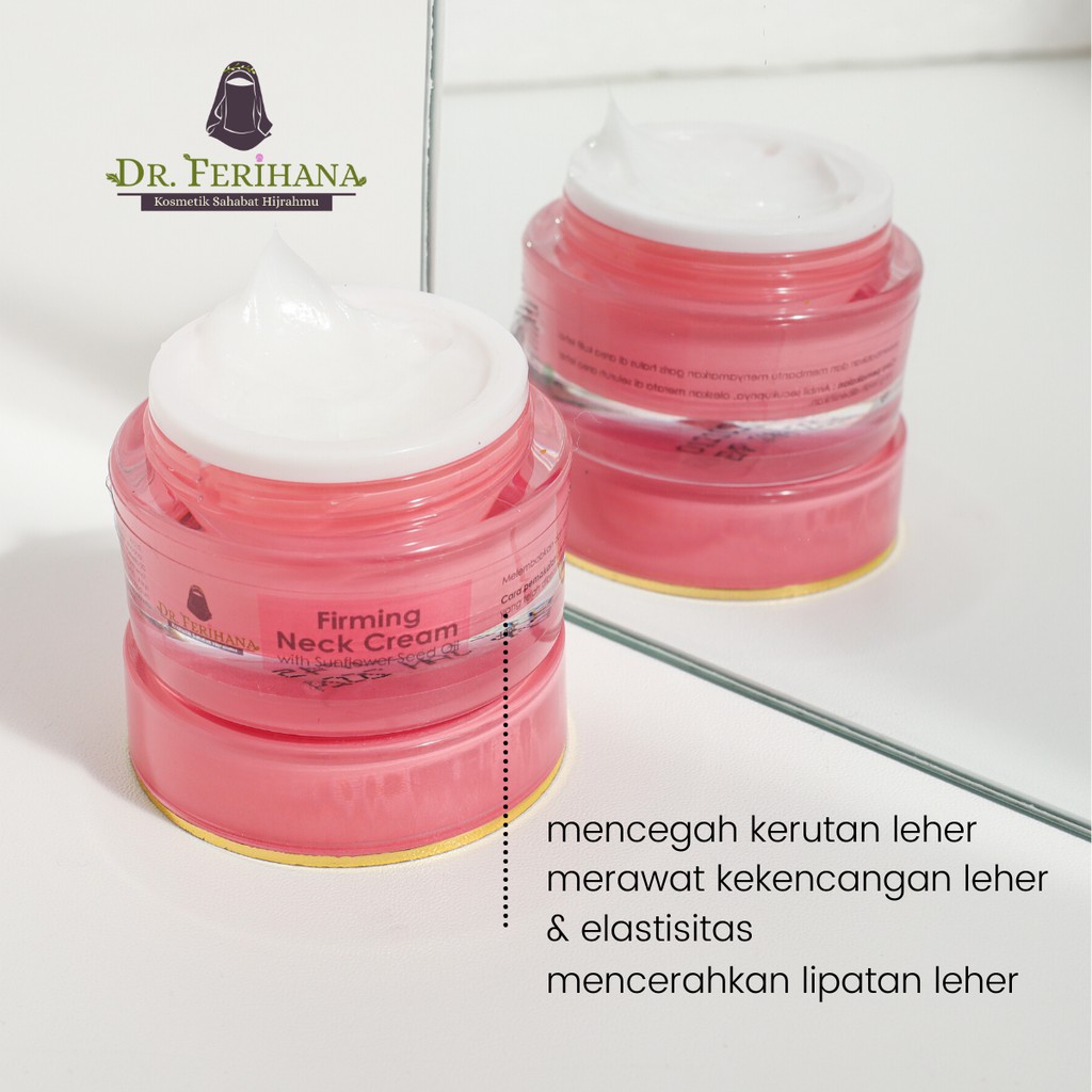 Dr. Ferihana Firming Neck Cream Mencerahkan &amp; Menghilangkan Lipatan Leher Skincare Original BPOM