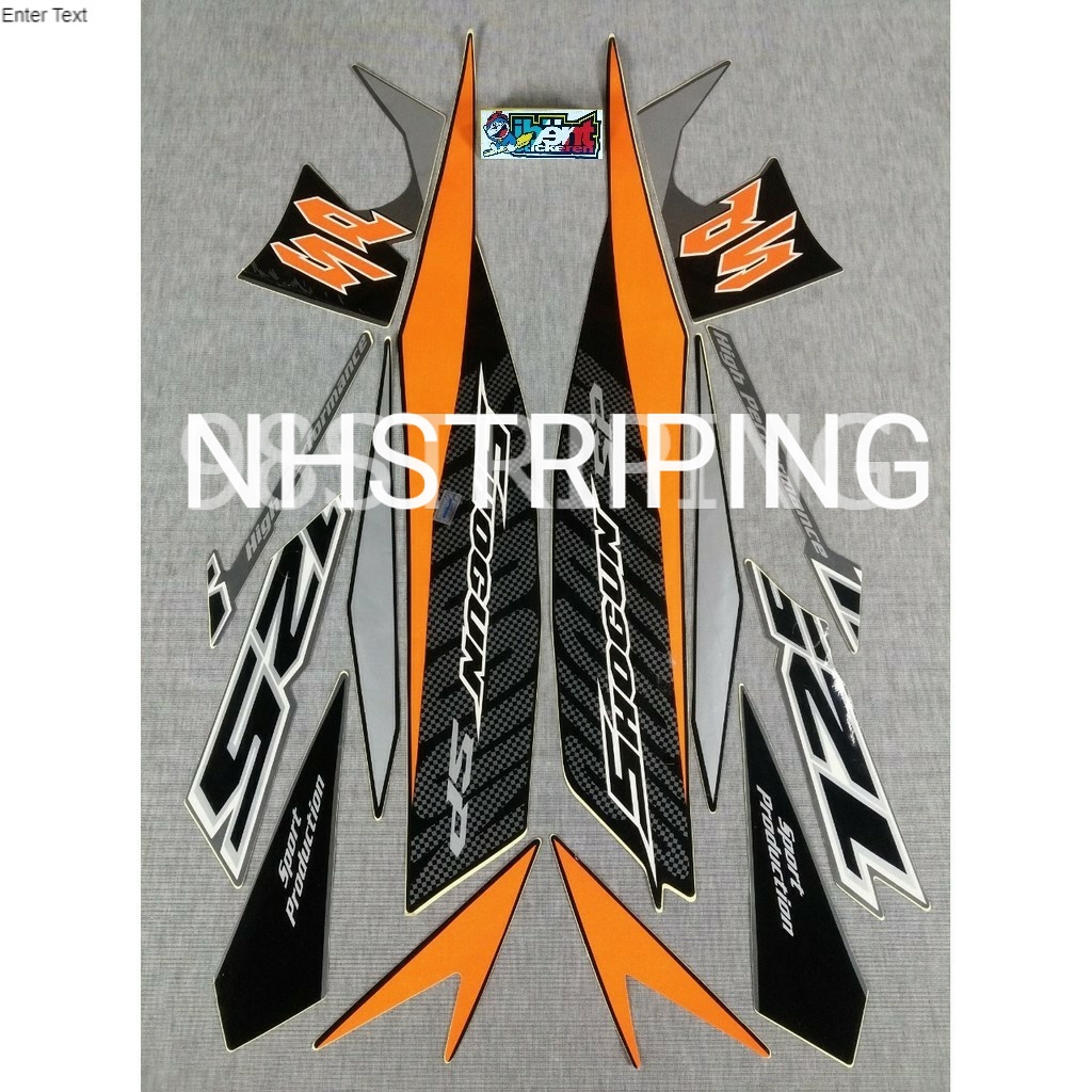 STRIPING SHOGUN 125 SP HITAM  2008 2009  POLET SUZUKI