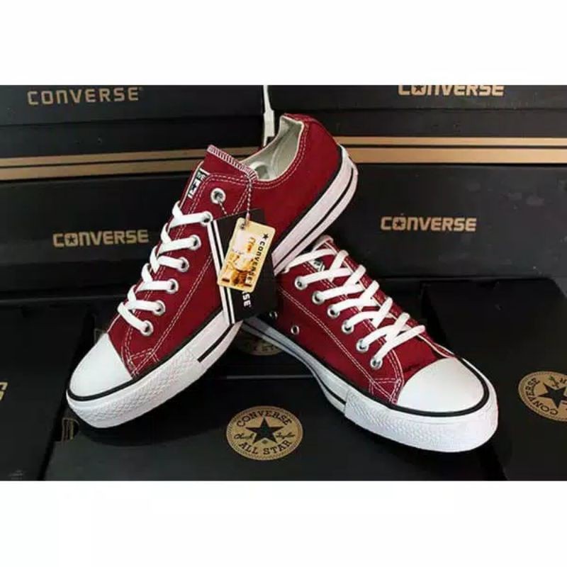 Sepatu Converse Clasik Low Maroon | Sepatu Converse Anak dan Dewasa