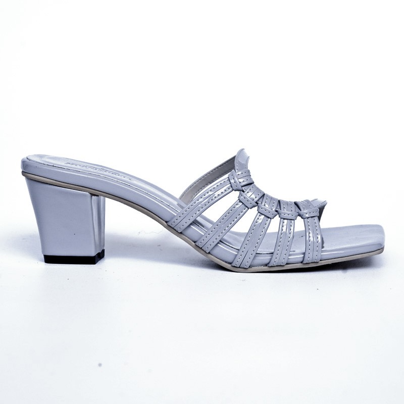 morningbell - sandal heels cassandra / sandal hak kotak 5cm /sandal high heels  chunky cassandra