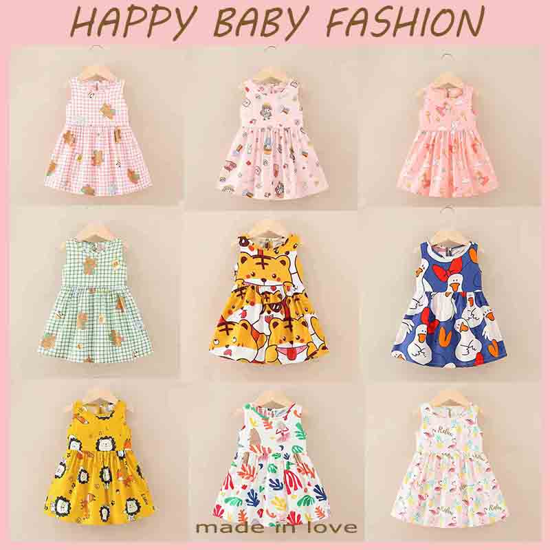 【Happy Baby】0-6Tahun QZ-60 Aress Terusan Santai Anak Perempuan/100% KATUN PREMIUM QUALITY