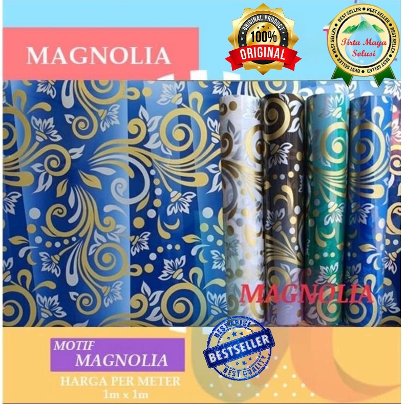 Plat fiber tutup pagar fiber plastik penutup pagar motif magnolia