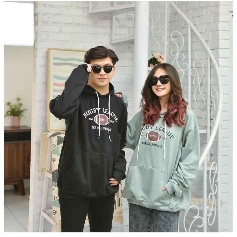Couple pasangan terbaru jumbo XXL/Hoodie Rugby XXL