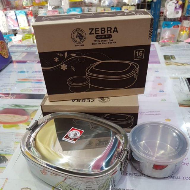 Zebra Stainless Lunch Box 16 Cm / Kotak Makan 152016