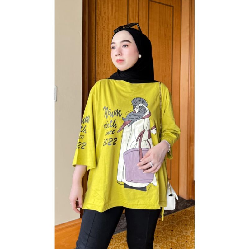 KAOS OVERSIZE WANITA KEKINIAN TRENDY// ATASAN WANITA OVERSIZE VIRAL COMBED ORI