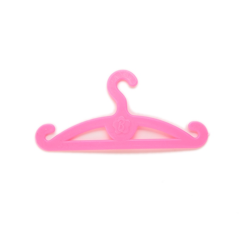 50pcs Gantungan Baju Warna Pink Untuk Boneka Barbie