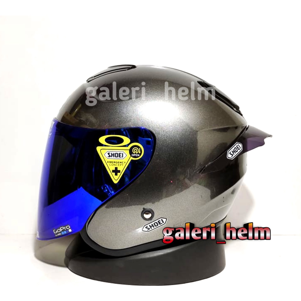 HELM KYT KYOTO REPLIKA GUNMETAL|ABU MERK DYR|COSTUM SHOEI CLONE