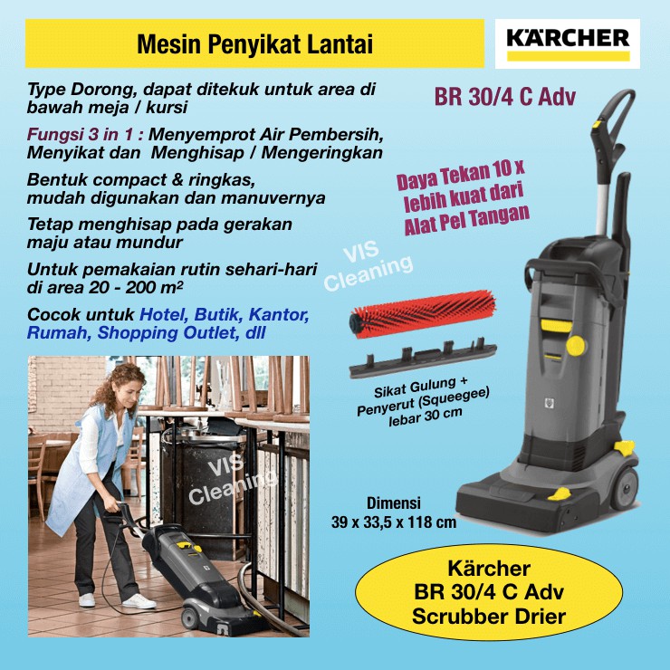 Scrubber Drier Karcher BR 30/4 C Adv ( Mesin Penyikat Lantai )