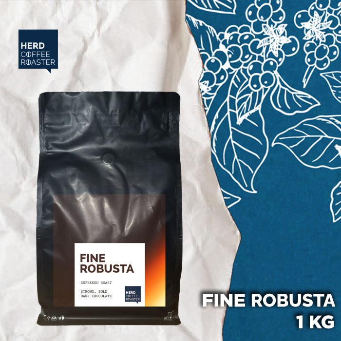 

gt201jyj Kopi Fine Robusta Jawa Barat Dark Roast 1Kg Herd Coffee - Whole Beans Ds20X11