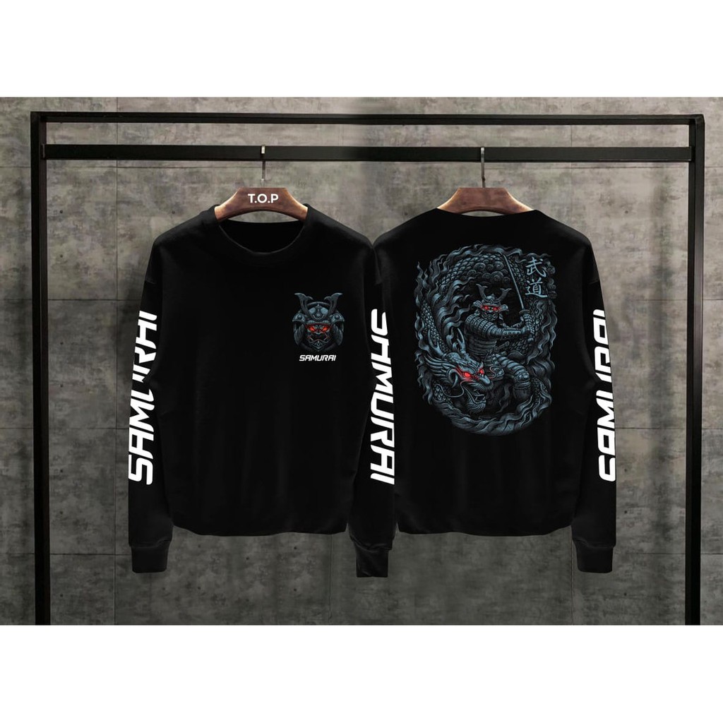Kaos Distro Lengan Panjang Samurai Naga