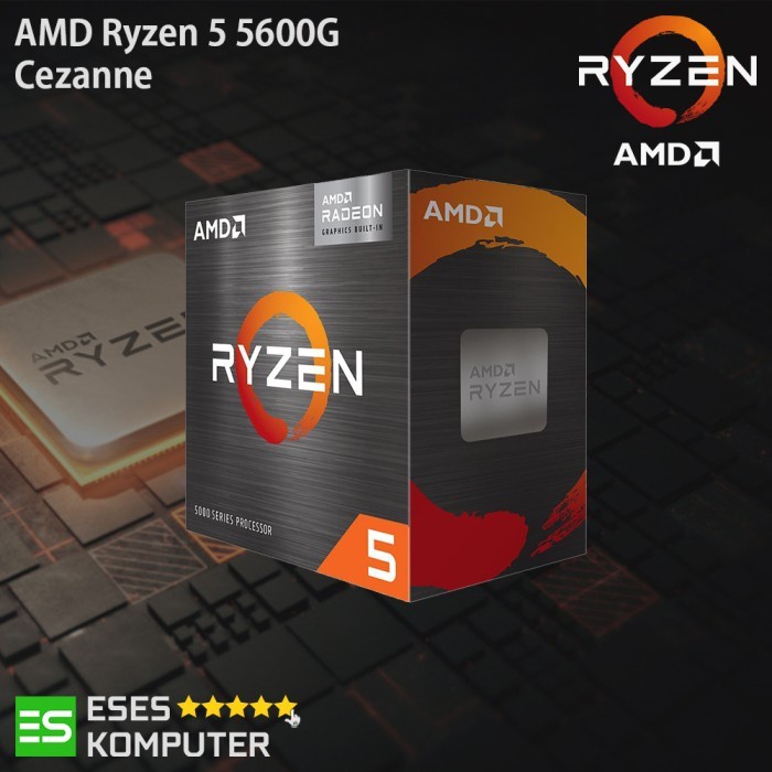 Processor AMD Ryzen 5 5600G 3.9Ghz Up To 4.4Ghz AM4 6 Core - Cezanne