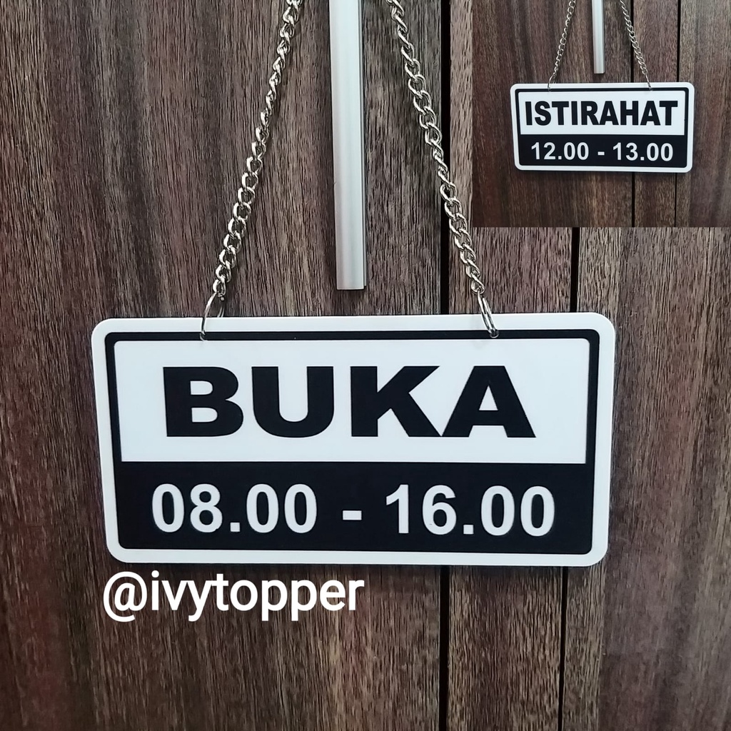 

BUKA ISTIRAHAT Waktu Signboard Akrilik Custom