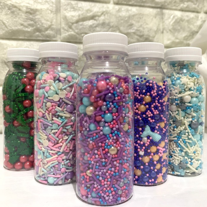 

ANEKA SPRINKLE 100 GR / SPRINKLES KUE / TRIMIT GULA / DEKORASI KUE HIASAN / CAKE TOPPER