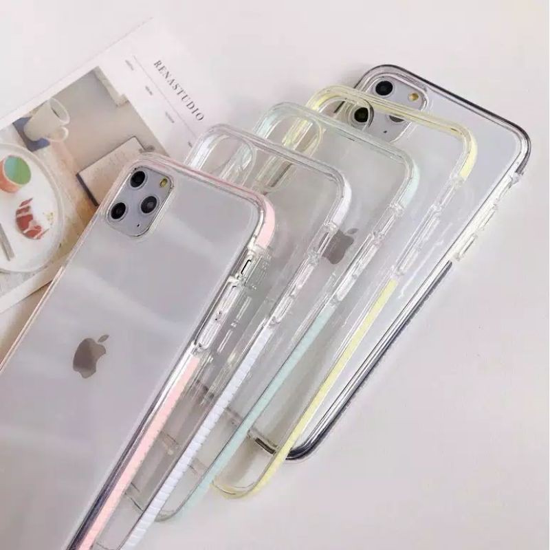 TPU Transparant List Bumper 8W OPPO A3S/A5S/A12/A5 2020/A9 2020/A37/A31 2020/A53/A92/A52/RENO 4F/4 LITE