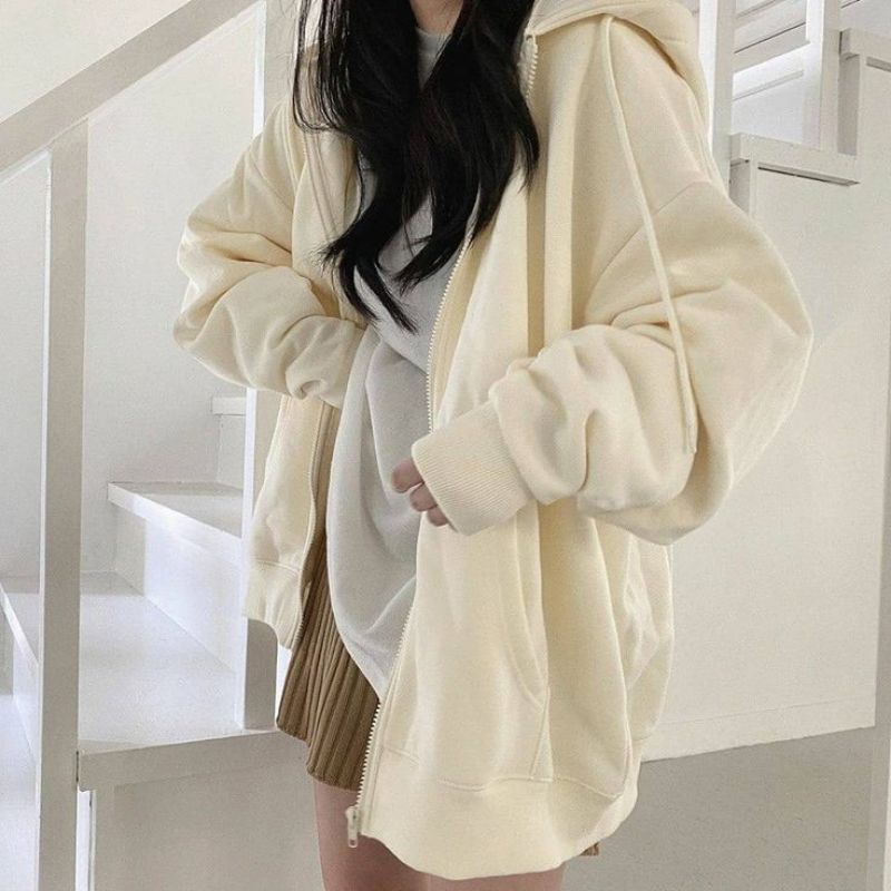 OVERSIZE ZIPPER HOODIE-ZIPPER HOODIE JAKET XL XXL XXXL JUMBO BIG SIZE BAHAN FLEECE KOREAN STYLE