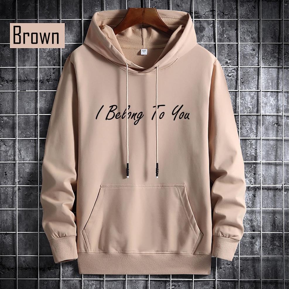 COD - Sweater I BELONG TO YOU Jaket Hoodie Distro Sweater Unisex Pria Wanita Size JUMBO M -3XL