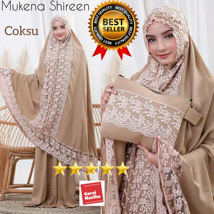 Ori&Terjamin Mukena Shireen Katun Rayon Dewasa Bordir Ala Syahrini Siti Khadijah Kd - Emerald Green