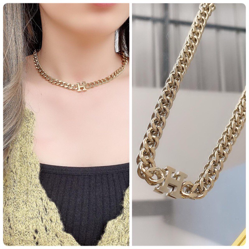 Jewelry  Aksesoris Premium High Quality Wanita Kalung Sisik Naga H AV-38 Titanium Asli ( BISA COD )