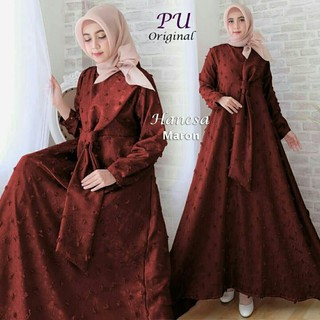 Termurah Baju Kebaya Pesta Muslim Remaja Wisuda Zara Brukat Rubia Warna Maroon