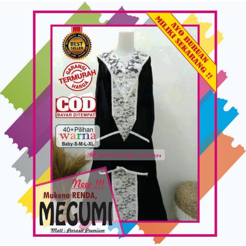 [COD] A27 - MEGUMI | MUKENA MUKENAH DEWASA PARASUT TERUSAN MIX BRUKAT TRAVELING MEGUMI SIZE S - XL