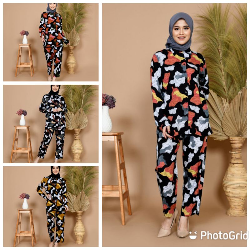 Setelan Batik Wanita | Set Batik Viscose | Set Outer Batik