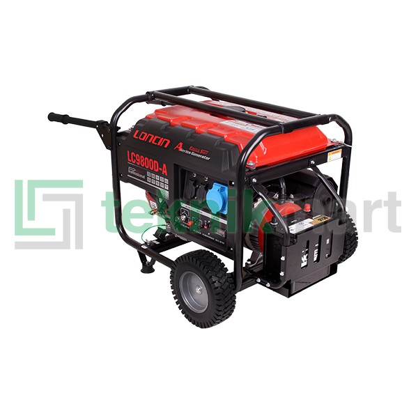 LONCIN LC9800D-A Generator Bensin 7500 Watt, Digital AVR, Wheel Kit