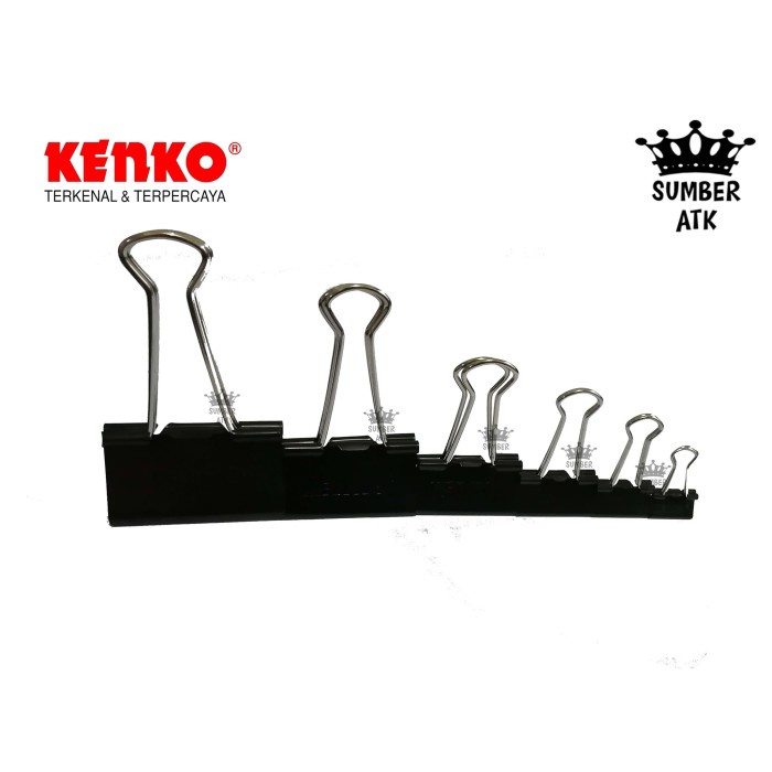 

Hemat Binder Clip Kenko No.260 / Jepitan Kertas (Ukuran Paling Besar) - 1Box Bagus