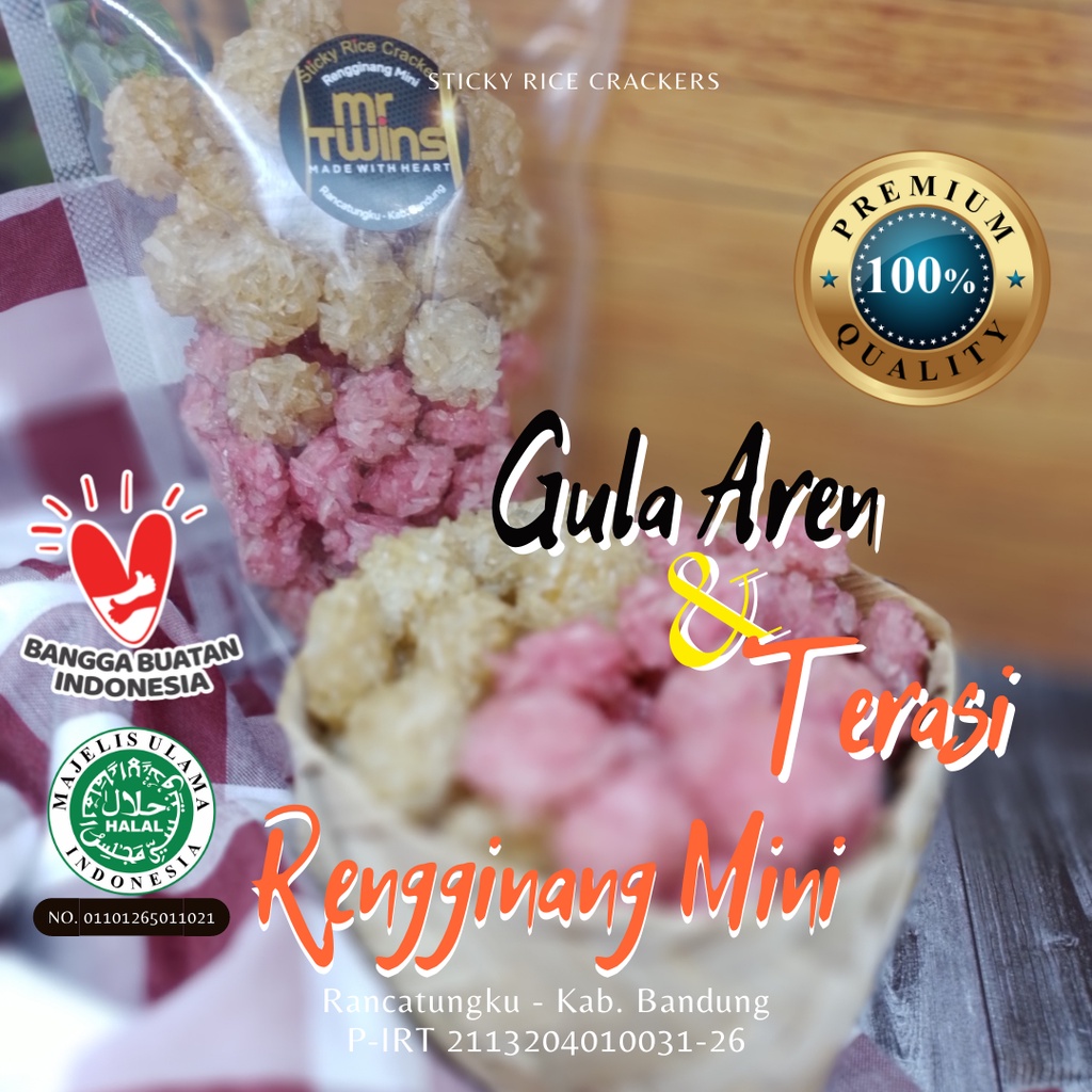 

Rengginang Mini Mentah Campur Terasi Gula Aren 200 gram - snack