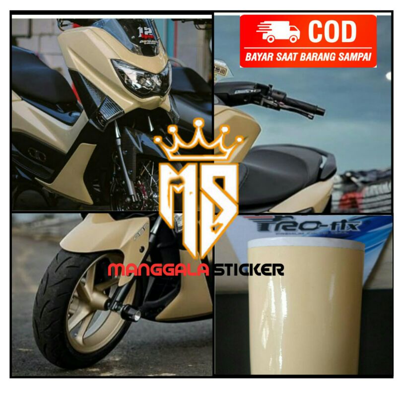 Sticker skotlet warna cream untuk motor dan mobil skotlet krem profix stiker skotlet motor