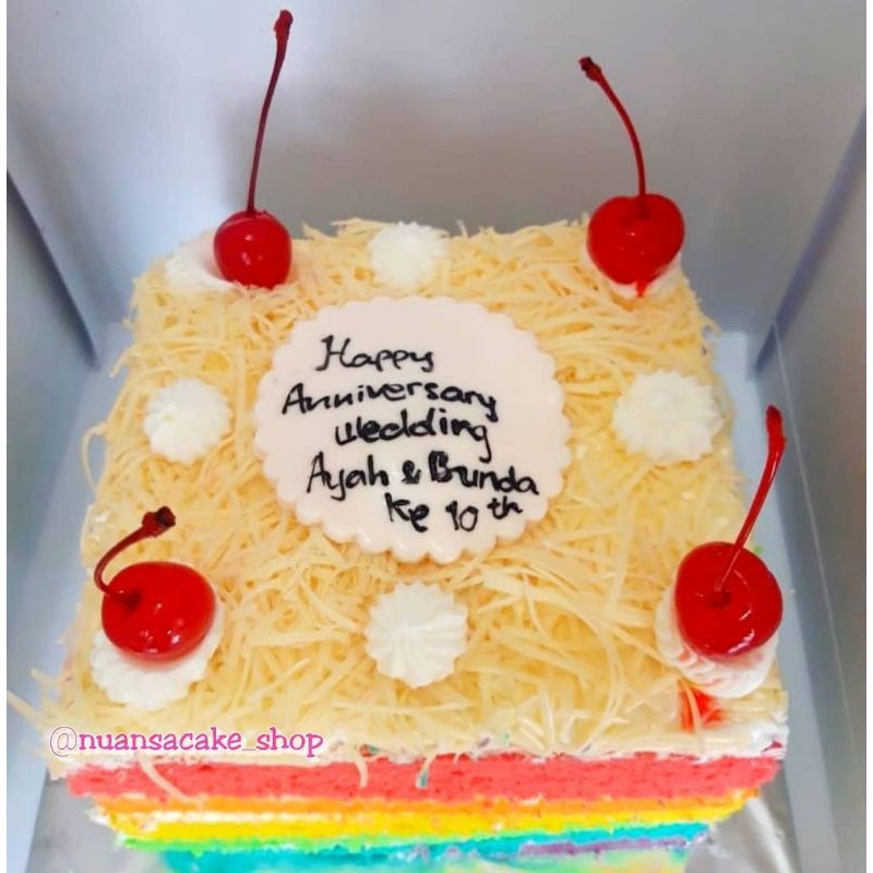 

RAINBOW CAKE /KUE ULANG TAHUN RAINBOW / CHEESE CAKE